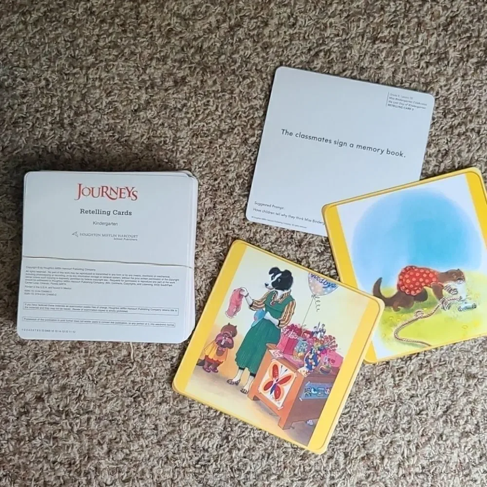Journeys Kindergarten Retelling Cards Grade K